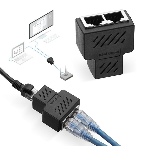 5 X RJ45 CAT5 6 Ethernet Cable LAN 3 Sockets Internet Splitter Connector Adapter